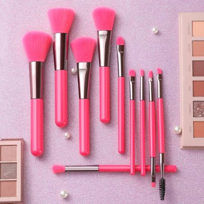 colorful make up brush vendor private label 10 pcs makeup brush set