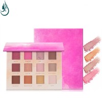 Eye shadow manufacturer 12 color private label glitter matte cardboard  eyeshadow makeup palette