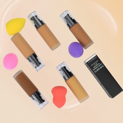 Free Sample Foundation Private label oil free vegan matte liquid foundation waterproof long-lasting makeup foundation