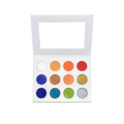 2020 new arrival 12 colors Cosmetic glitter private label eyeshadow palette